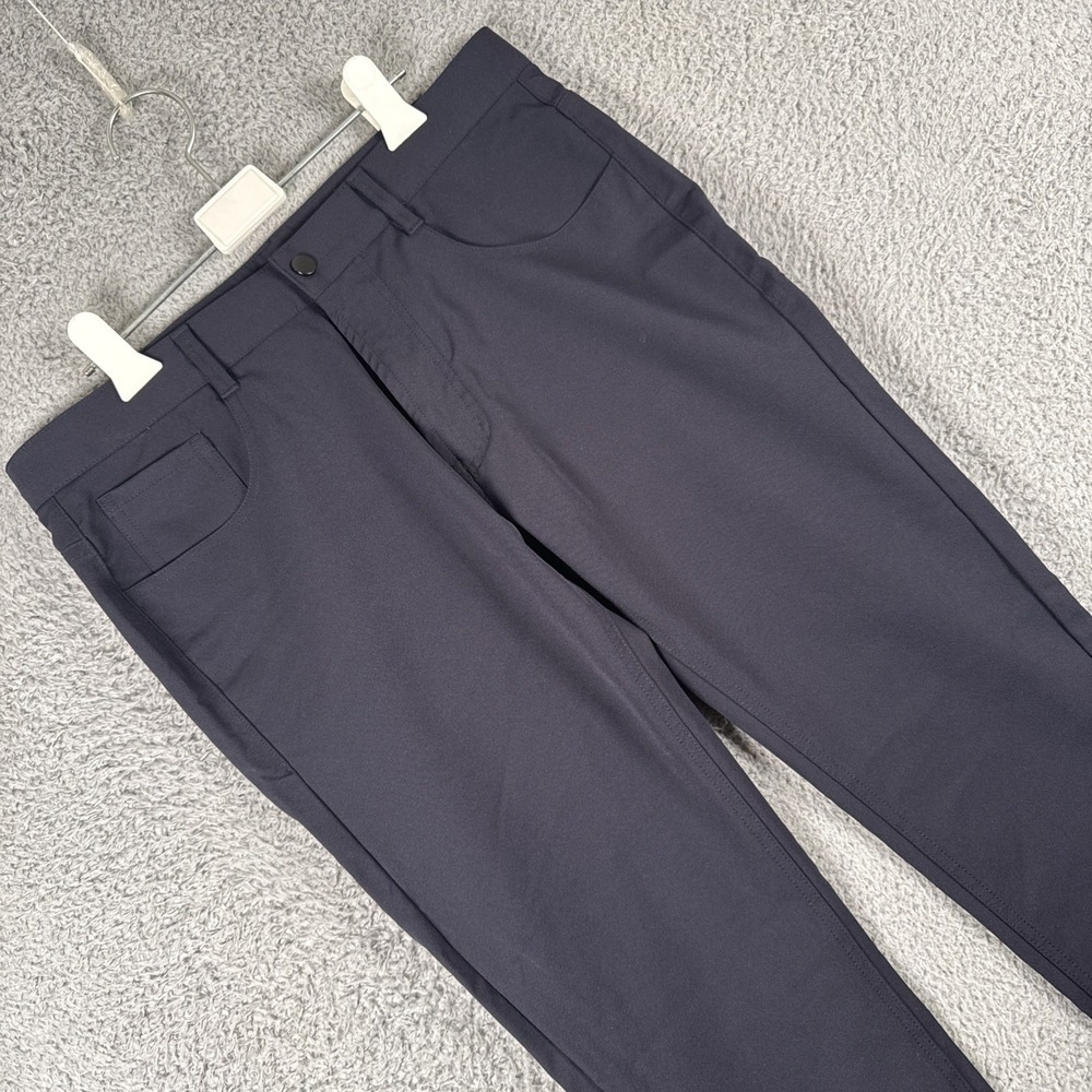 U-510 Men's Jon Performance Pants 32x25 Navy Blue Spandex Slim Fit Under 5'10